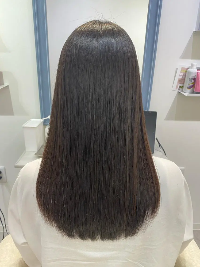 ロング カット 縮毛矯正 トリートメント 【乾かすだけで革命】 早矢仕正志のヘアスタイル