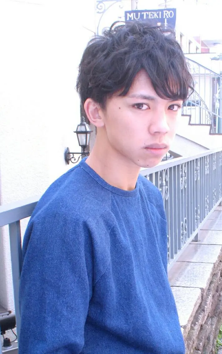 パーマ メンズ ショート 川俣 洋仁のヘアスタイル