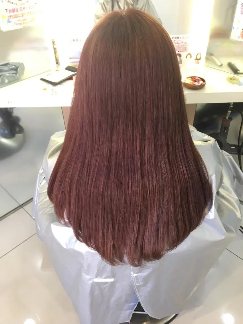 ロング カラー ブラウンカラー ピンクカラー ピンクブラウン 広がり、まとまらない お悩み改善/ 中田のヘアスタイル