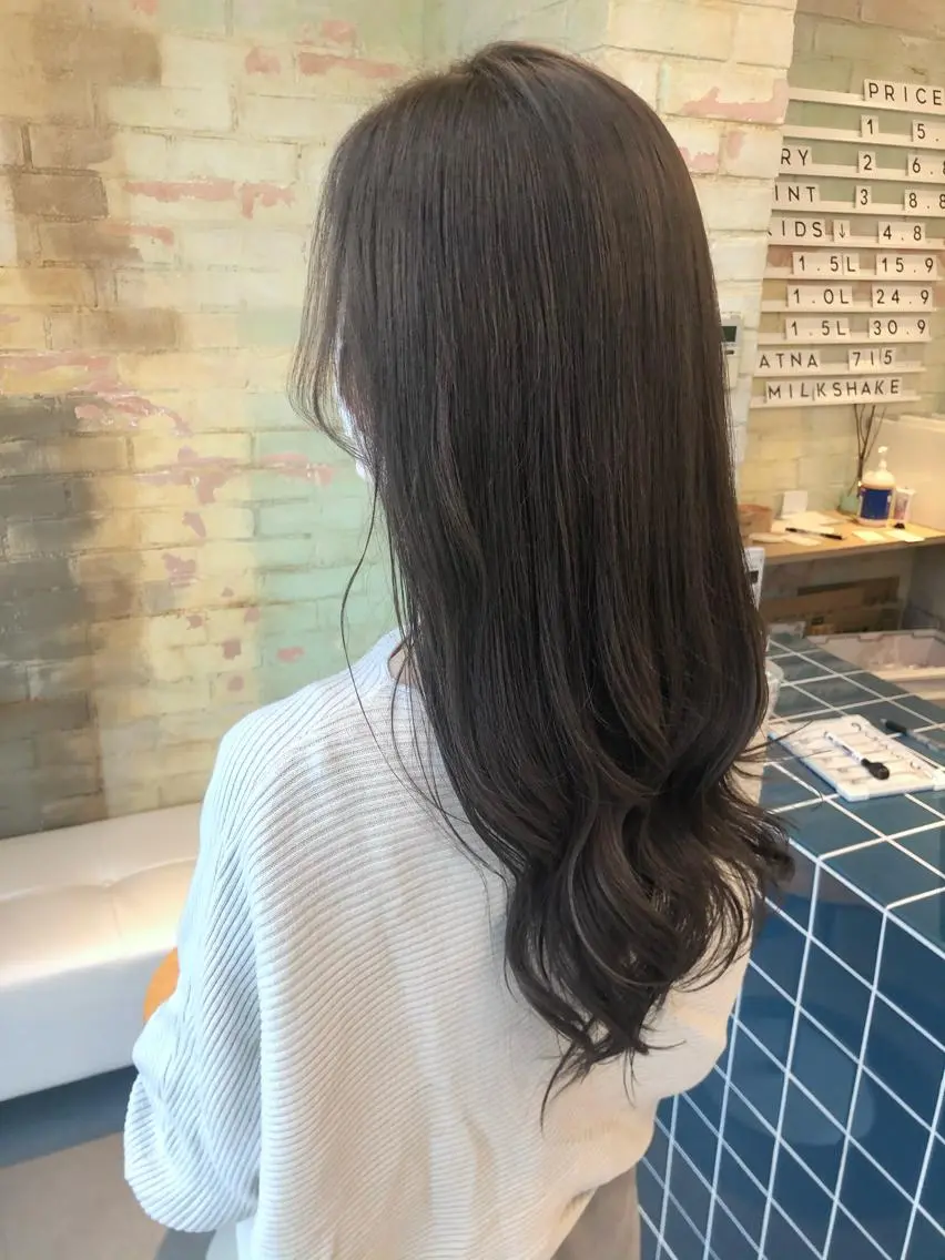 ロング カラー グレージュ ロング カット ヘアカラー トリートメント Saori / ボブ /顔周り/カラー🎀のヘアスタイル