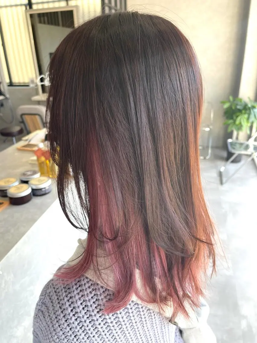セミロング カラー カット ヘアカラー トリートメント 一ノ瀬 暁のヘアスタイル