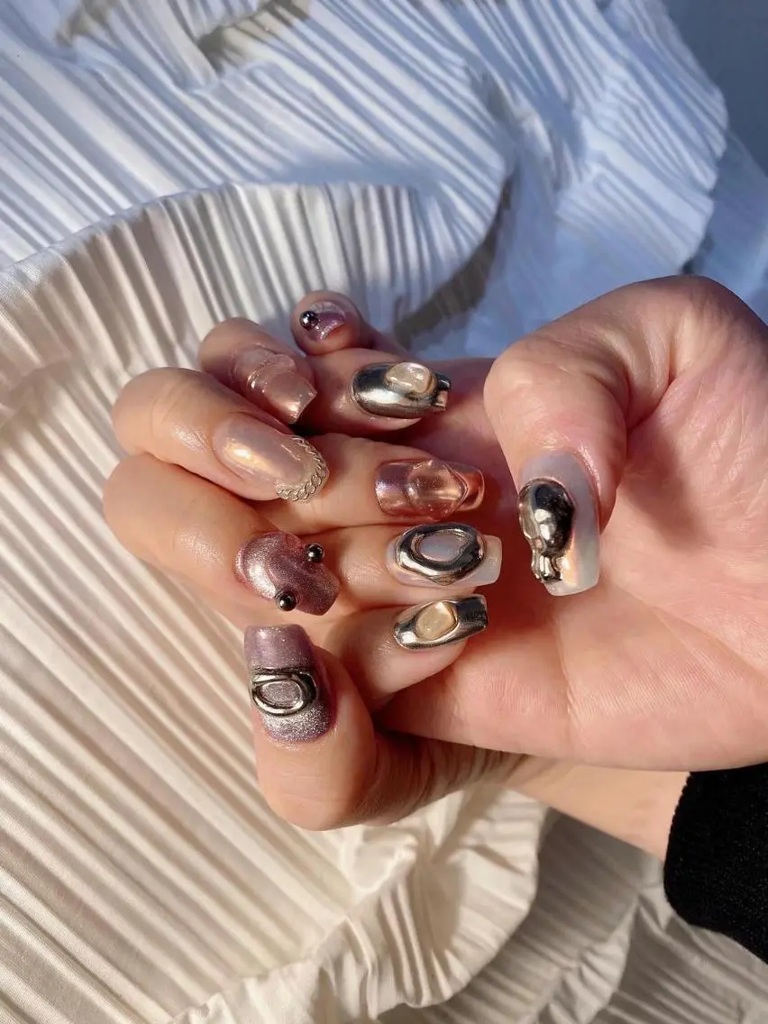 ネイル アートネイル オーロラネイル フラワーネイル フットネイル ジェルネイル Babarla Nailのネイルデザイン