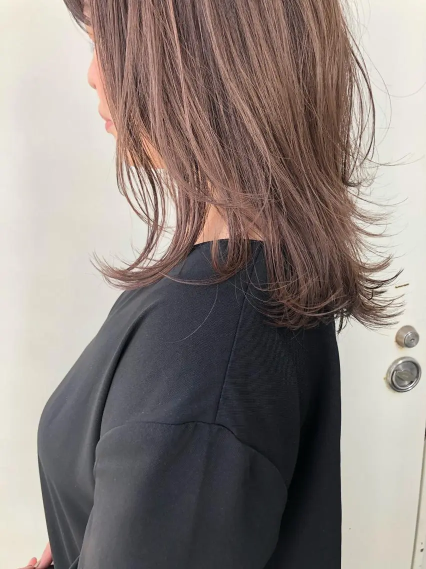 ミディアム カラー ヘアアレンジ カット ヘアカラー トリートメント NANA/trend style🕊🍑のヘアスタイル