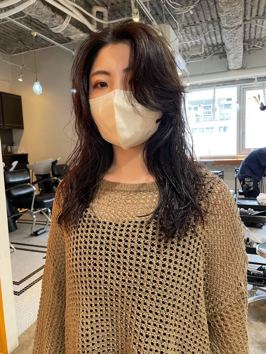 ミディアム カラー パーマ ミディアムパーマ カット ヘアカラー パーマ トリートメント レイヤー/似合わせ TAKUYAのヘアスタイル