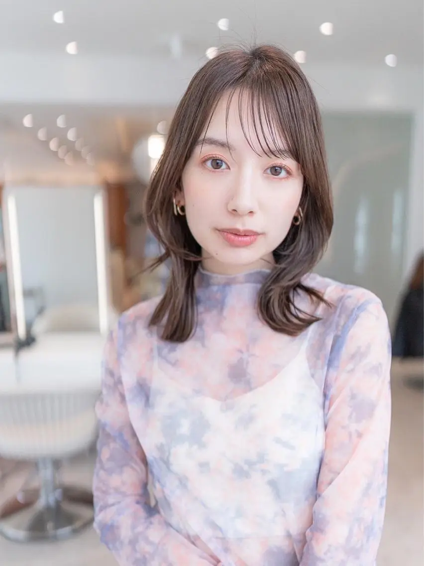 ミディアム カラー ヘアカラー トリートメント 🉐レイヤー/塩見 弘樹🉐渋谷のヘアスタイル
