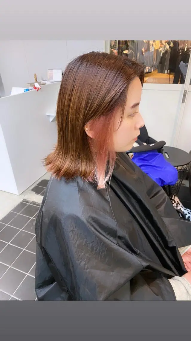 ミディアム ヘアカラー 川上 麻梨阿のヘアスタイル