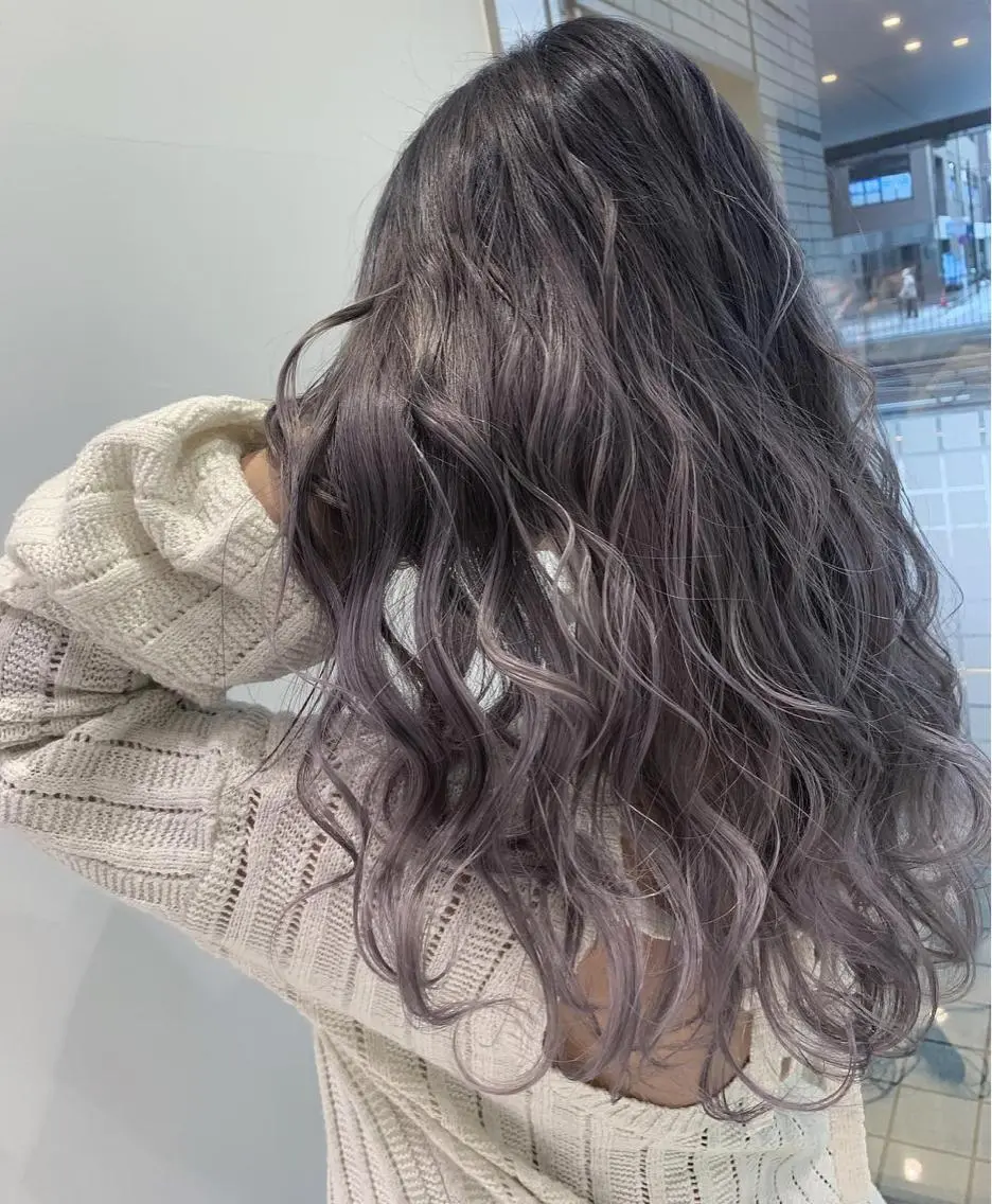 セミロング カラー バレイヤージュ レイヤーカット カット ヘアカラー ブリーチ/バレイヤ ージュ川端裕司のヘアスタイル