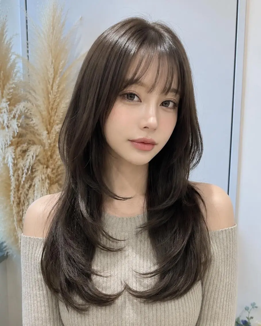 ロング レイヤーハイライト ブリーチJUNKIのヘアスタイル