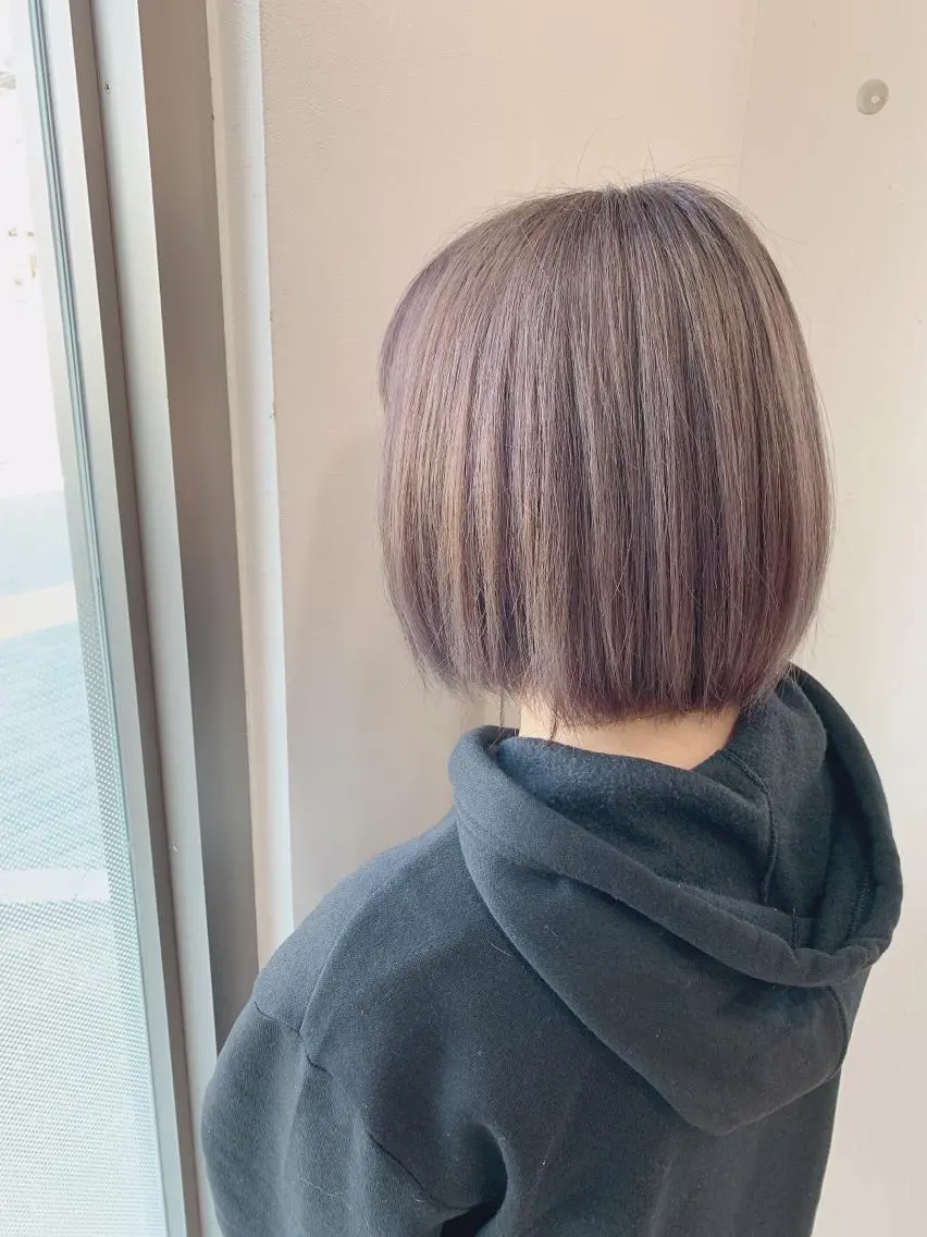 ミディアム カラー 白髪ぼかしハイライト 柳川拓哉のヘアスタイル