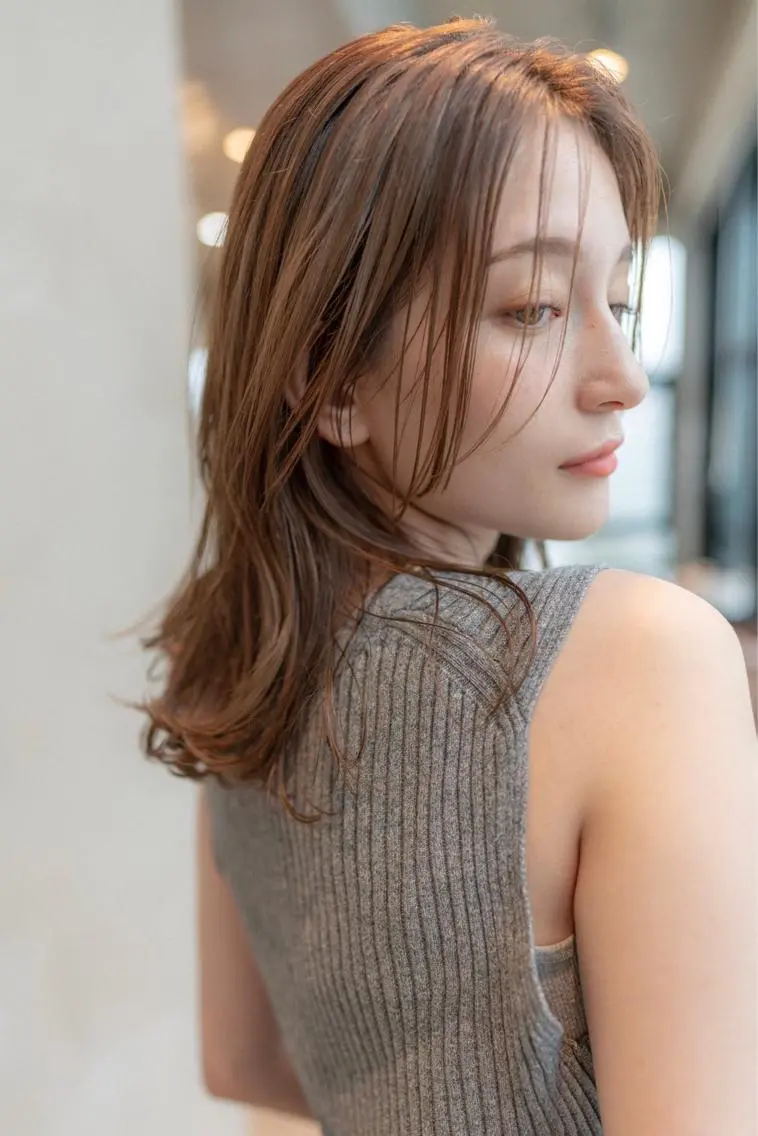 ミディアム カラー 韓国ヘア 店長NEGIのヘアスタイル