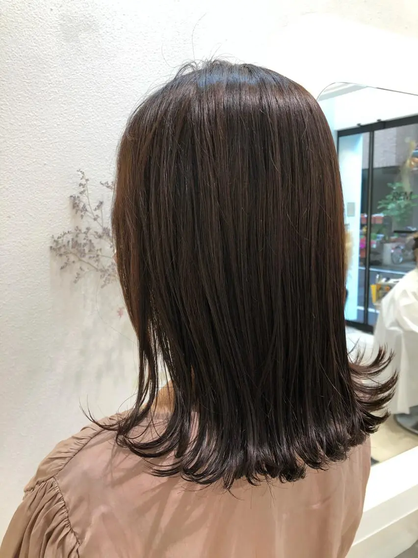 ミディアム 縮毛矯正 堀井 凌平のヘアスタイル
