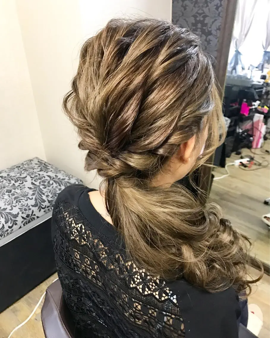 ロング ヘアアレンジ ヘアセット 池田 景子のヘアスタイル