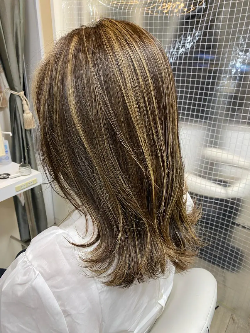 セミロング カラー 市川 博紀 店長のヘアスタイル