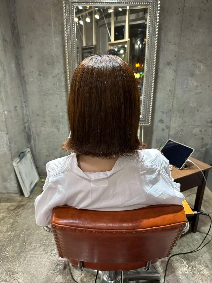 ミディアム 🔥コテ巻き風 ボブパーマ🔥のヘアスタイル