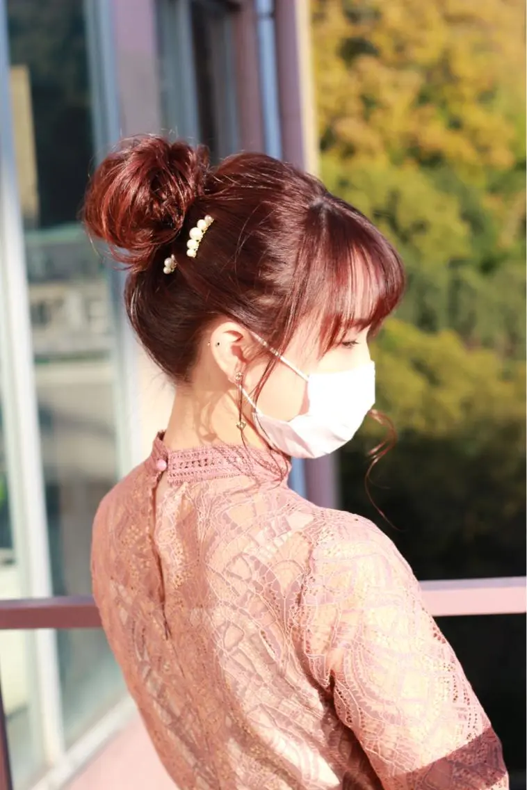ヘアアレンジ お団子ヘア ヘアセット Viage （ビアージュ）のヘアスタイル