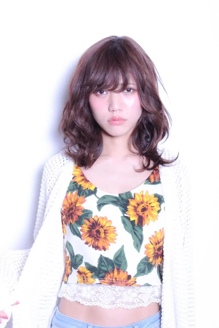 ミディアム ＆-HAIR佐藤 ゆいモデル募集中のヘアスタイル
