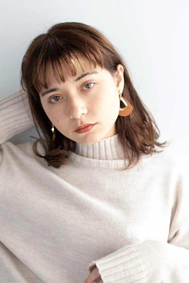 セミロング カラー ブリーチ ケアブリーチ ダブルカラー イヤリングカラー ハイライトカラー カット ヘアカラー N° il duca 札幌のヘアスタイル
