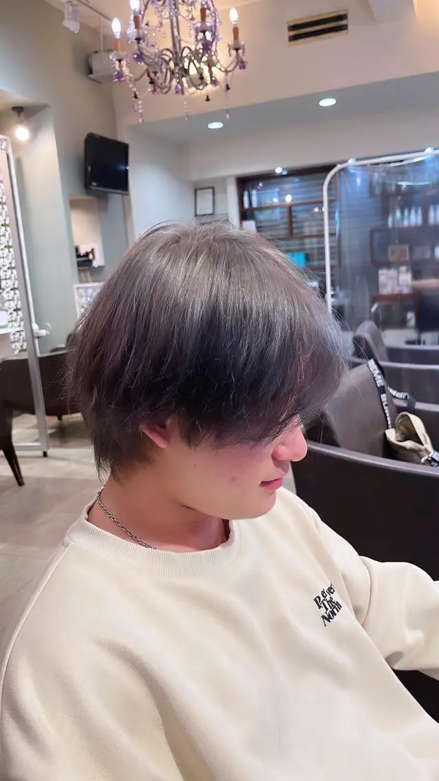 ショート カラー メンズ 髪質改善・縮毛矯正 特化・ユウシンのヘアスタイル