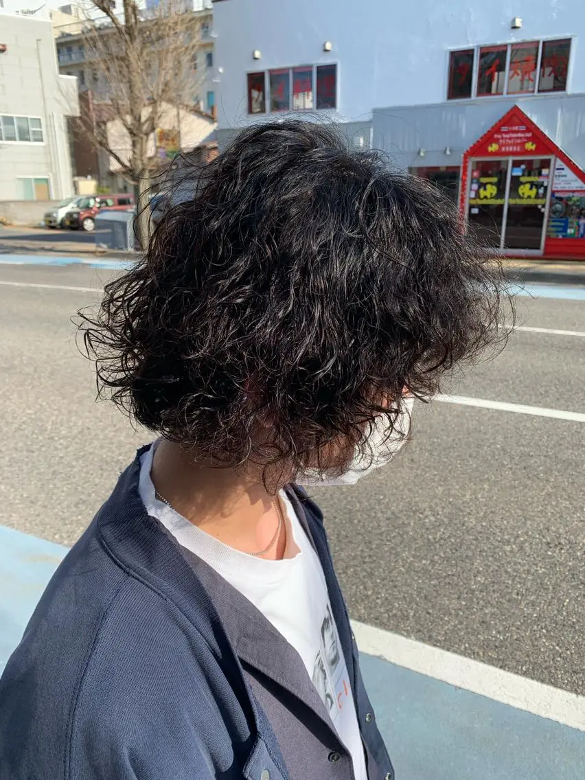 パーマ メンズ カット パーマ 宮嶋 勇輔のヘアスタイル