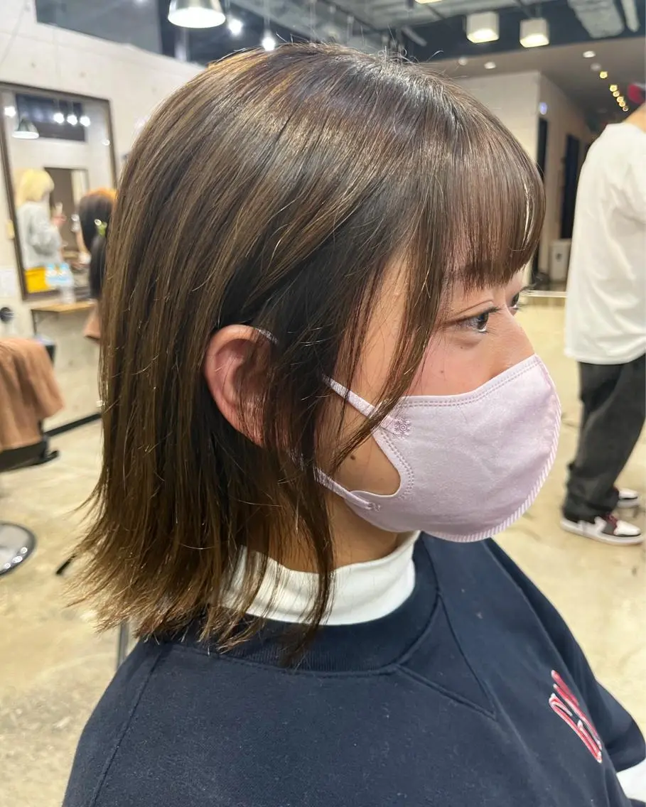 ショート ボブ 顔周りカット 中村 彩夏のヘアスタイル