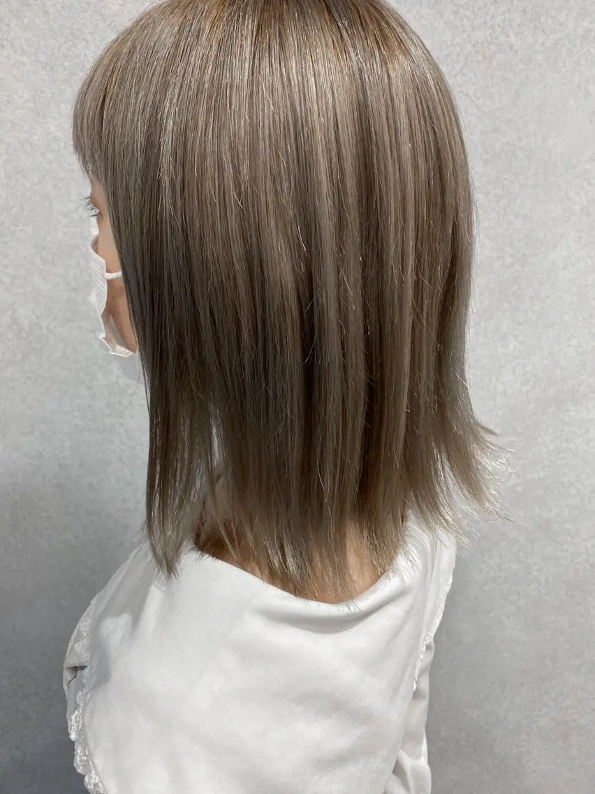 ミディアム カラー ヘアカラー トリートメント 韓国hair ·͜· watanabeのヘアスタイル