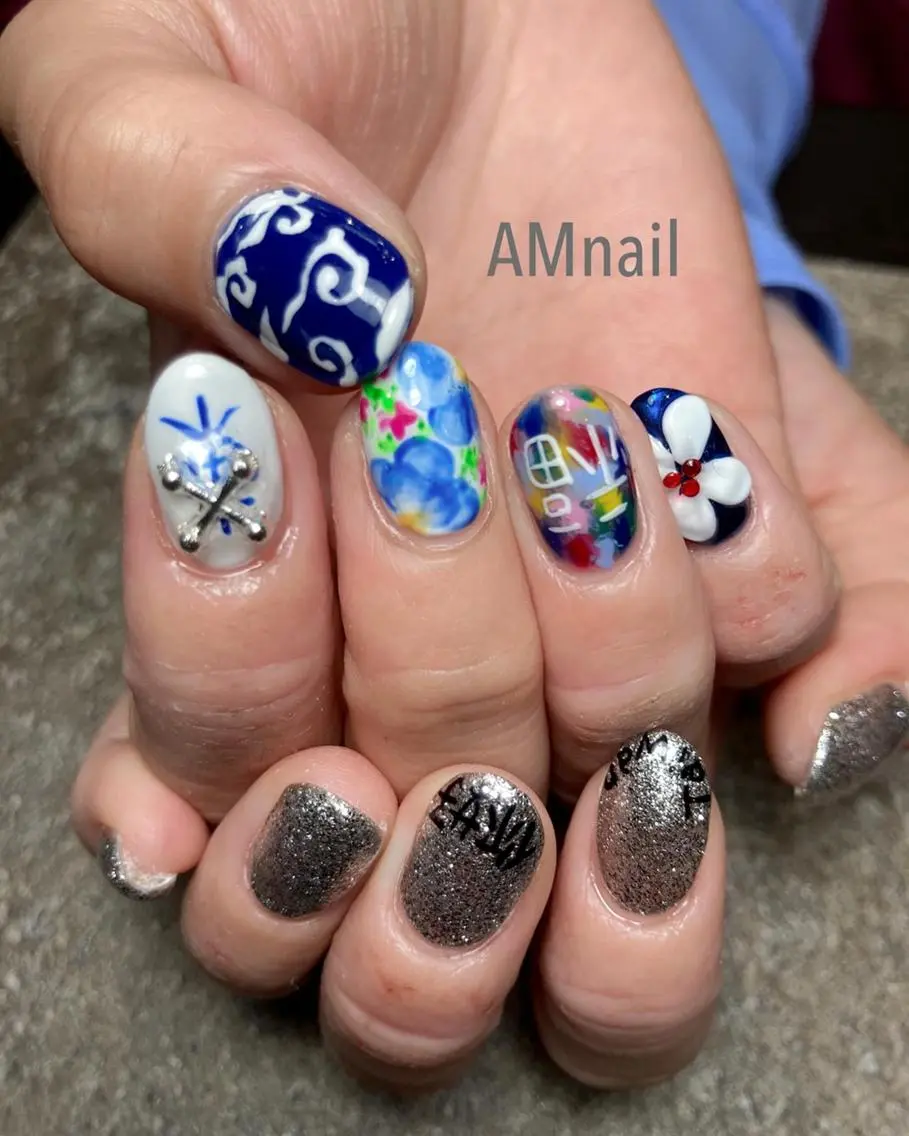 ネイル アートネイル 持ち込み ハンドネイル Am:nail 柏 SUE（スゥ）のネイルデザイン