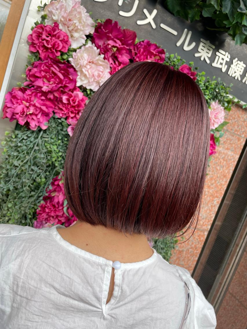ミディアム カット ヘアカラー 🐤 ゆい🐓のヘアスタイル