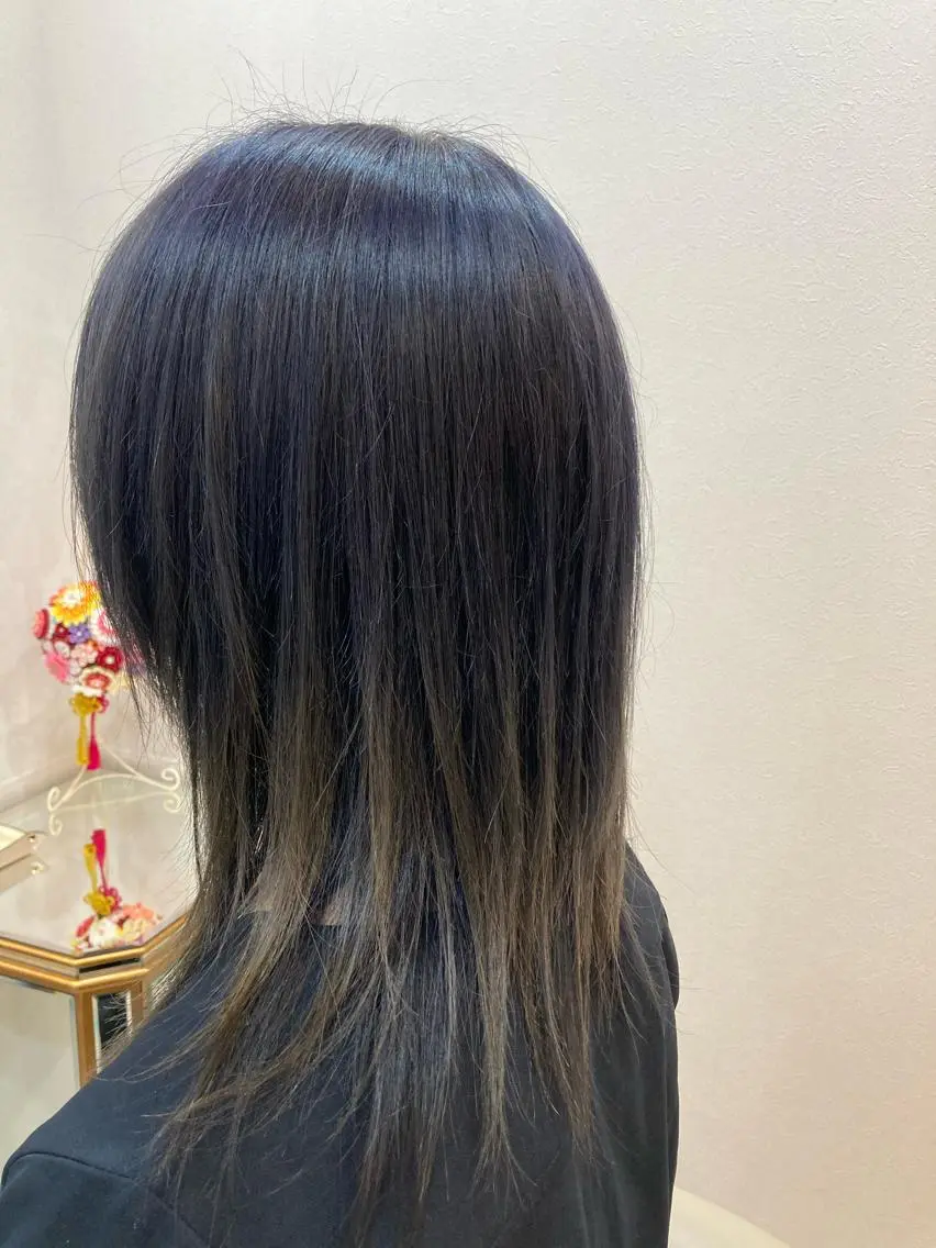 セミロング カラー 藤森 達也のヘアスタイル