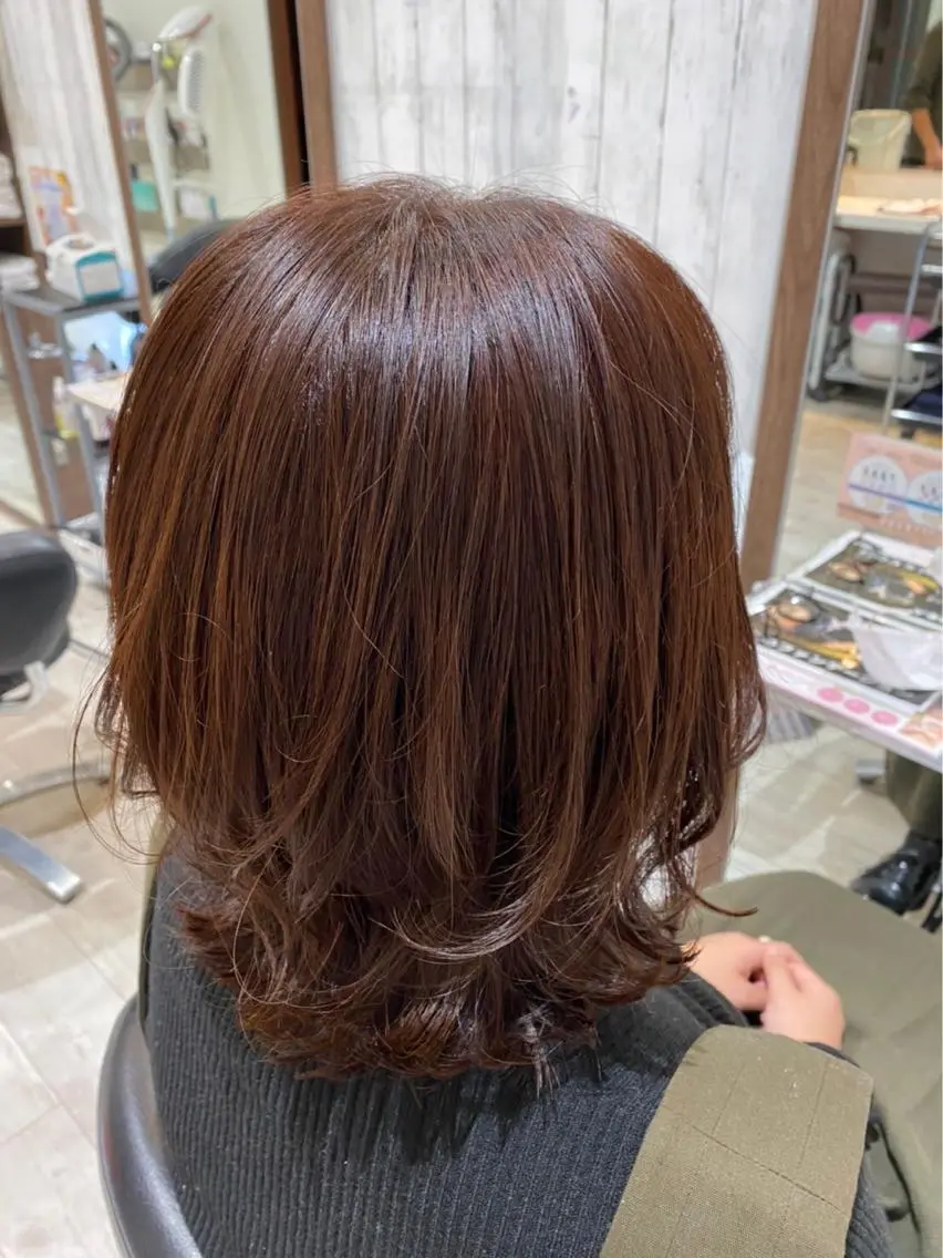カラー ブラウンカラー ピンクカラー ヘアカラー トリートメント トレンドヘア🌿 chinariのヘアスタイル
