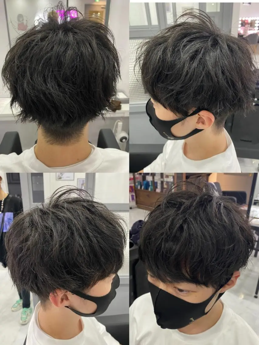 ショート カラー パーマ ヘアアレンジ メンズ カット 🔥メンズパーマ 特化 渡辺一翔のヘアスタイル