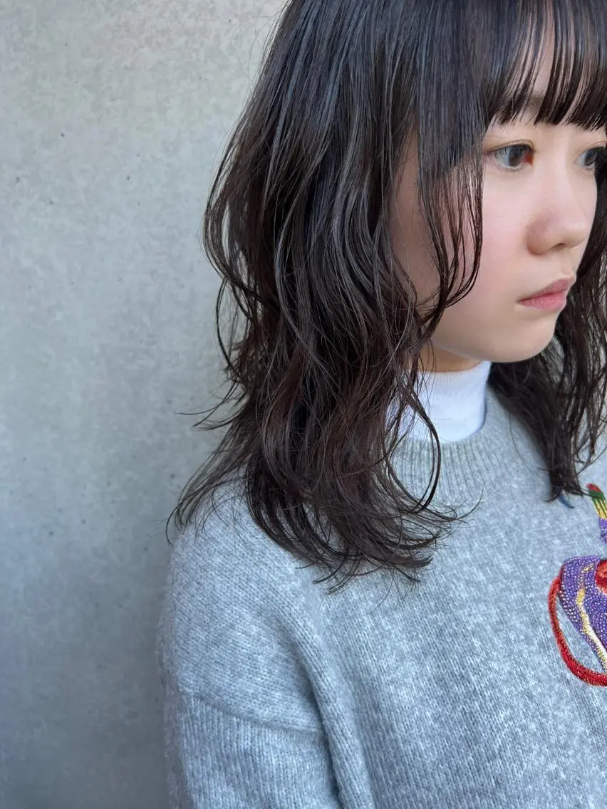 セミロング カラー パーマ ✨まとまるボブ/ 切りっぱなし/ユキナのヘアスタイル