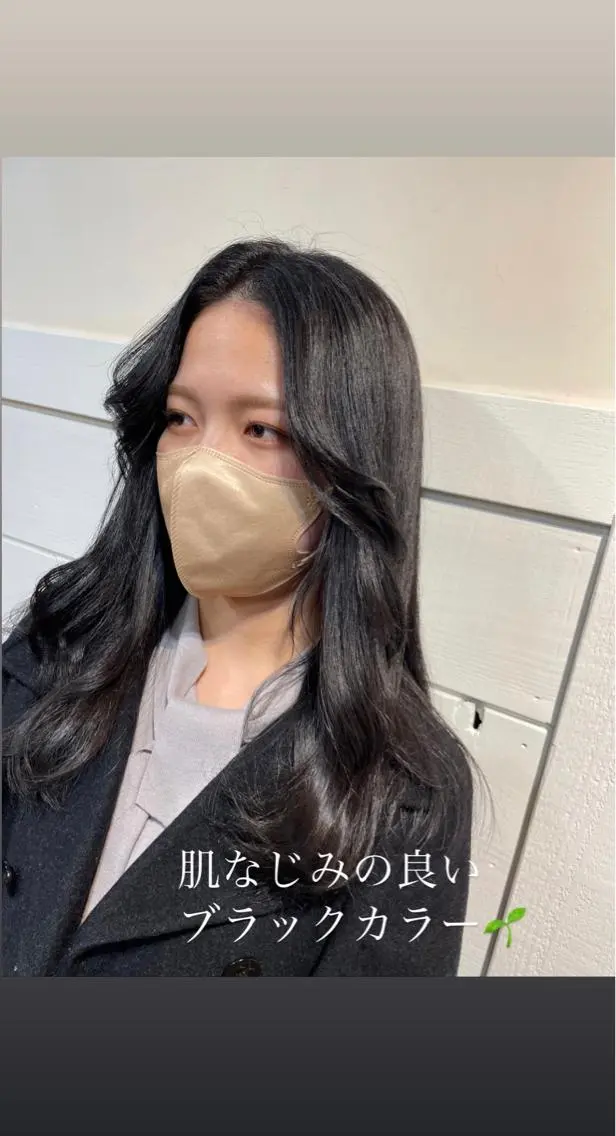 セミロング カラー 黒髪 ブラウンカラー 足立 悠輔のヘアスタイル