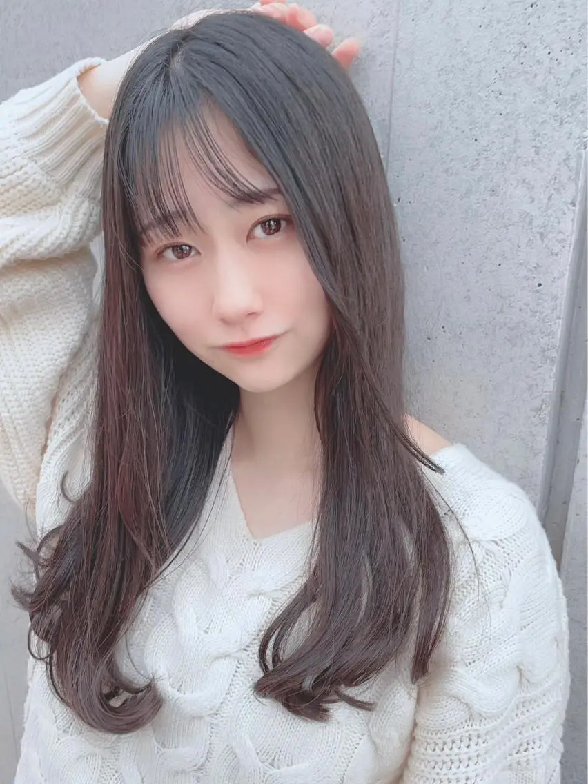 セミロング カラー パーマ ヘアアレンジ 【公式】amble luxe池袋東口🩷のヘアスタイル