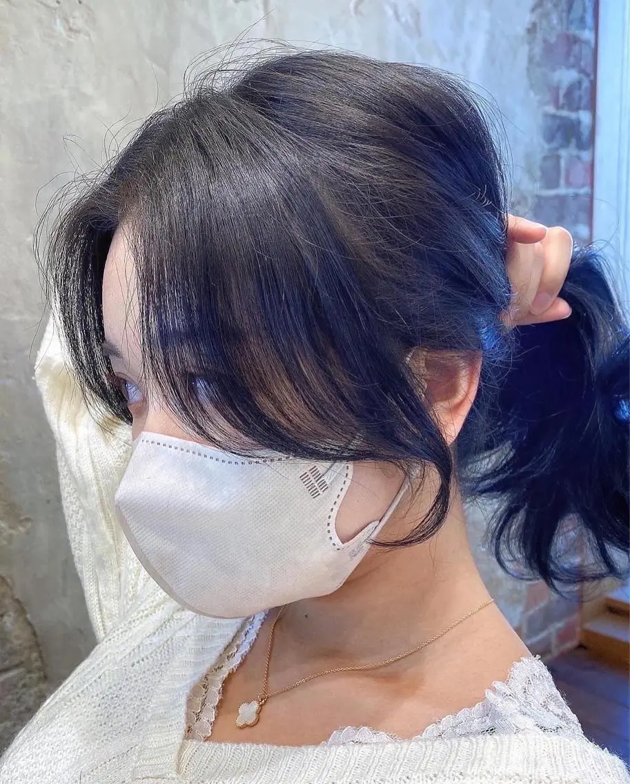 セミロング カラー カット ヘアカラー トリートメント 顔まわりカット🌟 くびれヘア/寺門遥輝のヘアスタイル