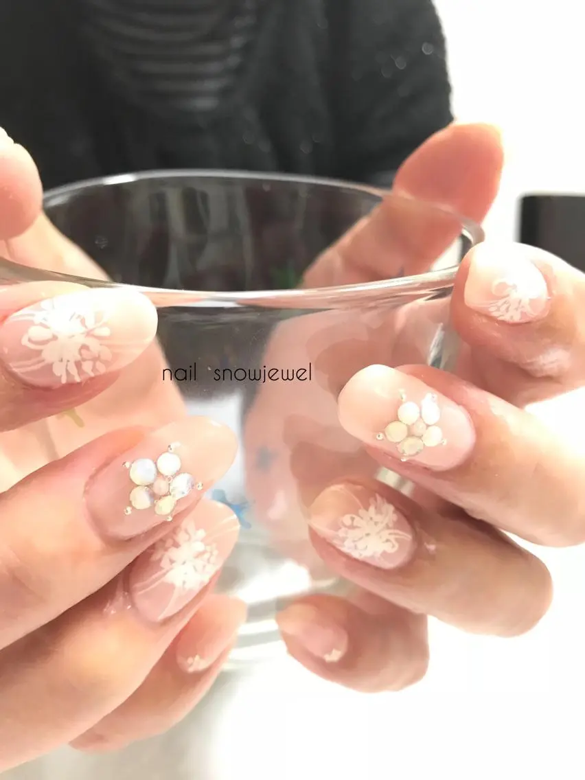 ネイル マットネイル 春ネイル nail snowjewelのネイルデザイン
