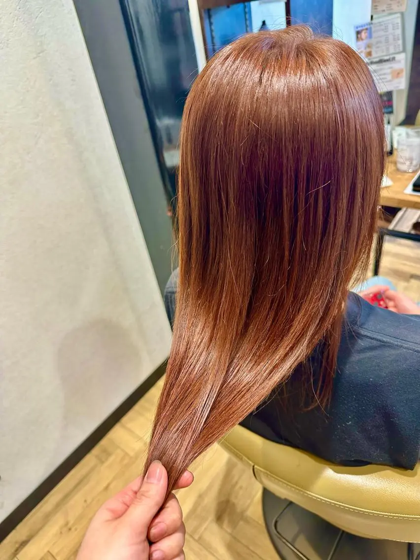 ロング カラー ベージュカラー ブラウンカラー ピンクカラー ピンクブラウン ヘアカラー arl 豊田店のヘアスタイル