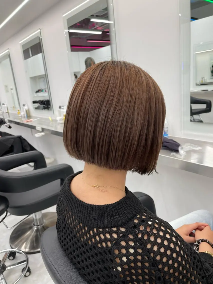 ミディアム ヘアアレンジ カット 縮毛矯正 トリートメント 縮毛矯正/髪質改善/ ブリーチ毛/木元渓太のヘアスタイル