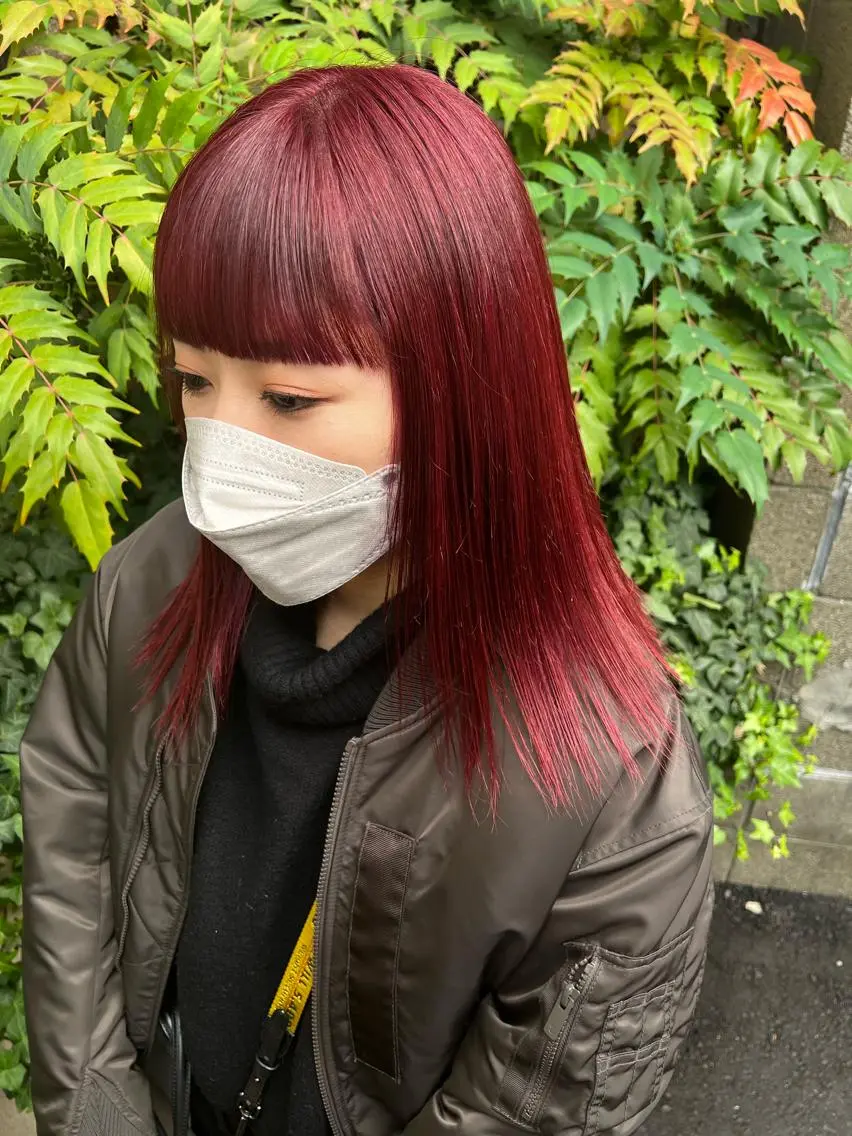 ミディアム カット ヘアカラー スダユーヤ 💫推しカラーウルフのヘアスタイル