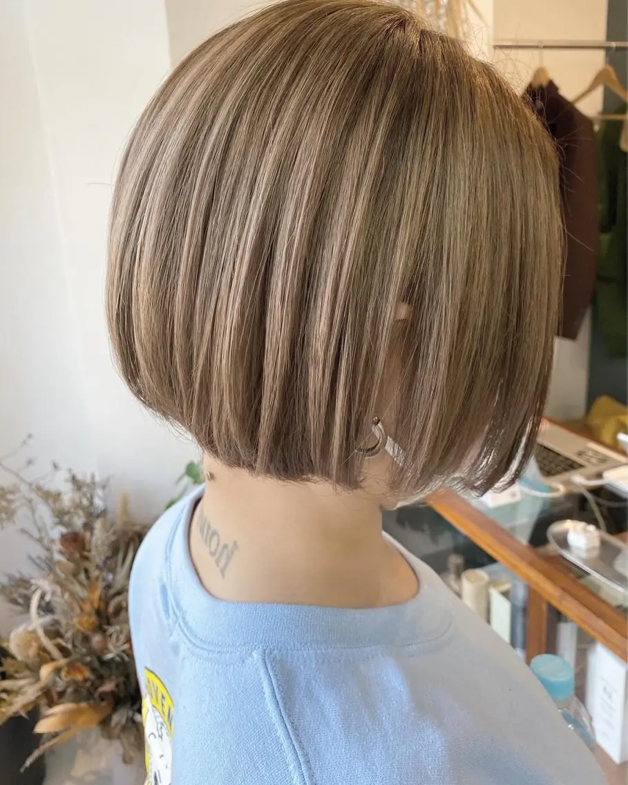 ショート カラー パーマ 髪質改善 縮毛矯正 トリートメント OVER→三軒茶屋 /縮毛矯正・髪質改善のヘアスタイル