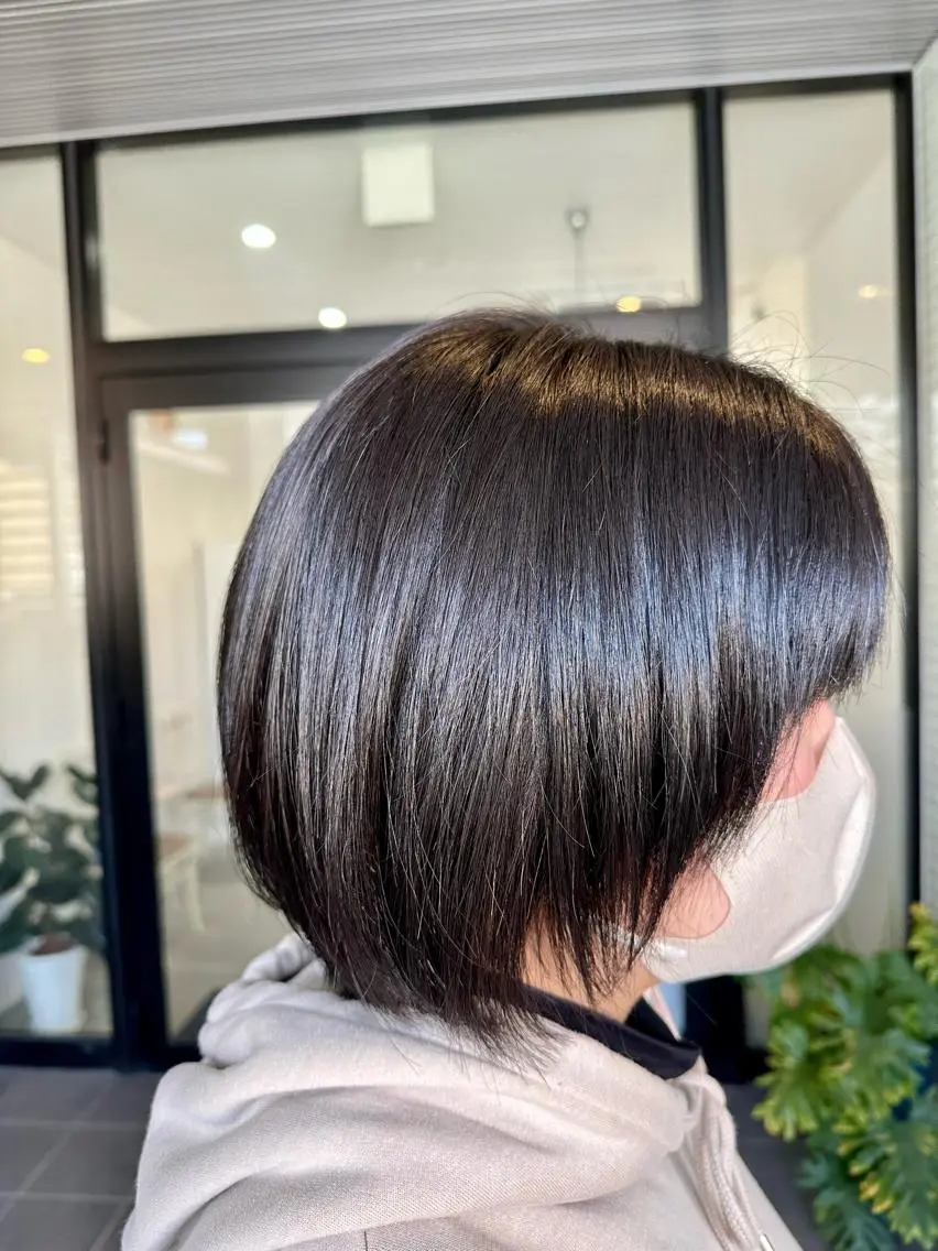 ショート カット 縮毛矯正 トリートメント JYO 髪質改善専門家のヘアスタイル