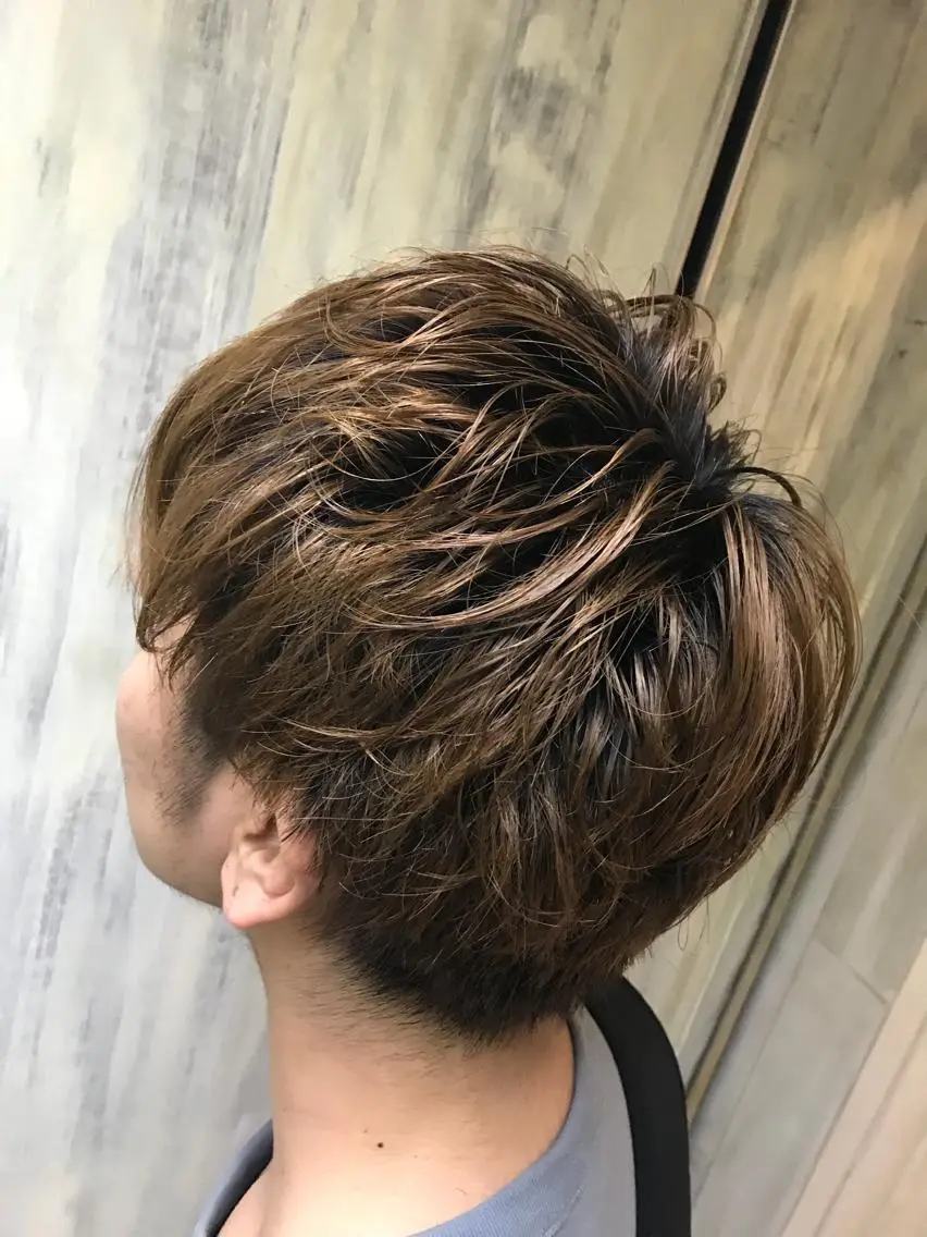 ショート パーマ メンズ メンズパーマ shi hoのヘアスタイル