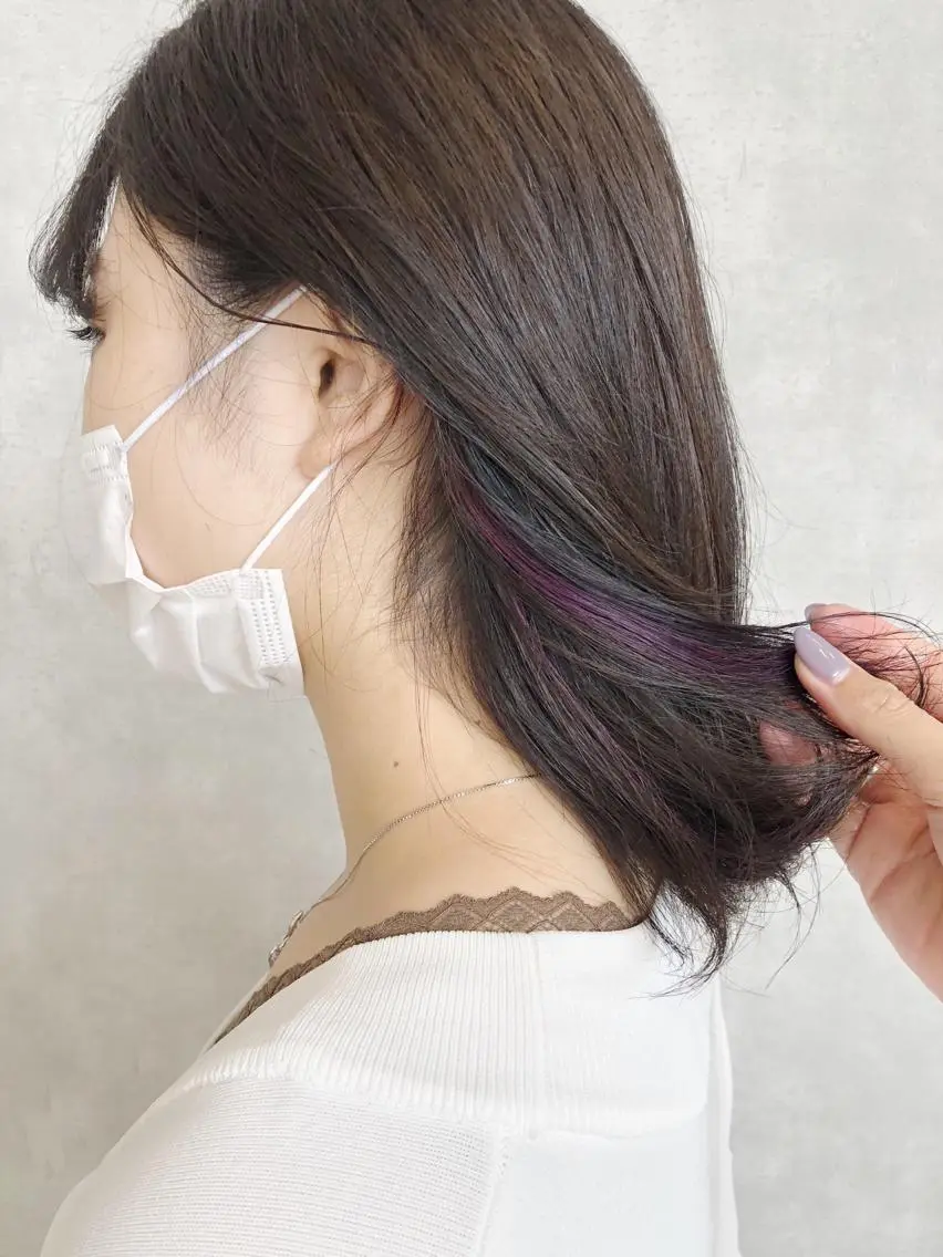 セミロング カット ヘアカラー トリートメント 國生 香織のヘアスタイル