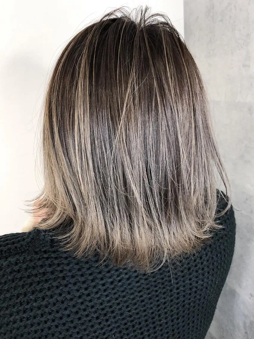 ミディアム カラー カット ヘアカラー トリートメント _WHITE上本町 上本町店のヘアスタイル