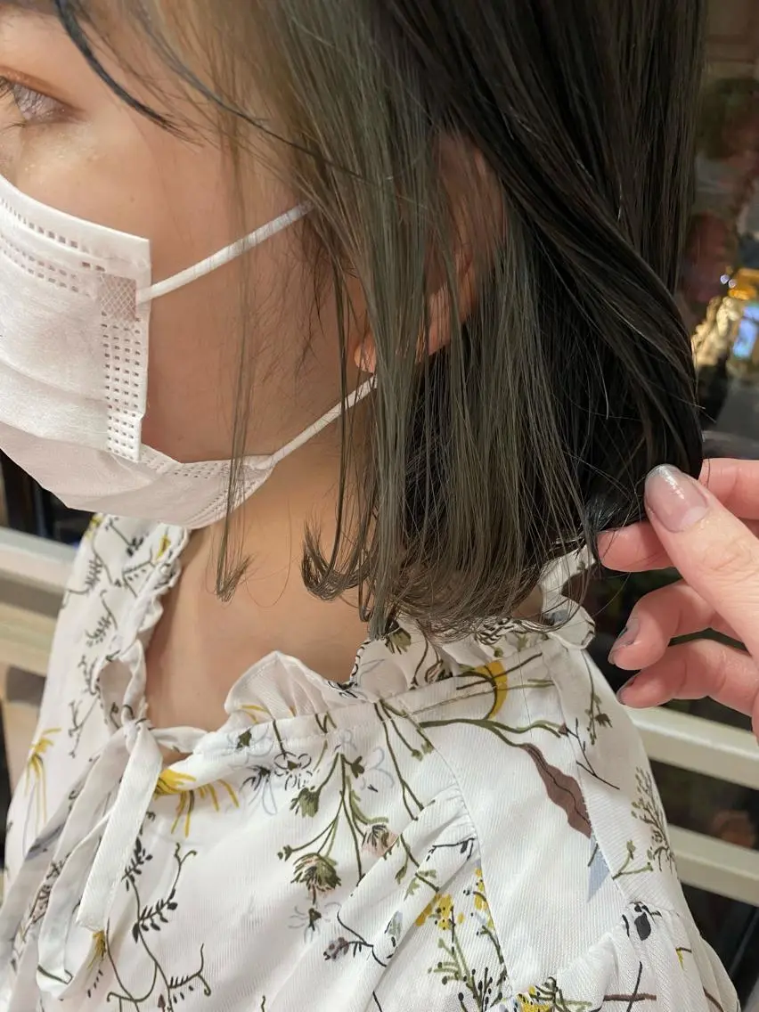 ミディアム カラー 透明感カラー 古山 結季🌙🖤のヘアスタイル