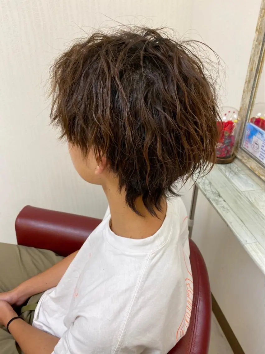 ショート メンズ メンズウルフカット ウルフカット KEN 🌟のヘアスタイル