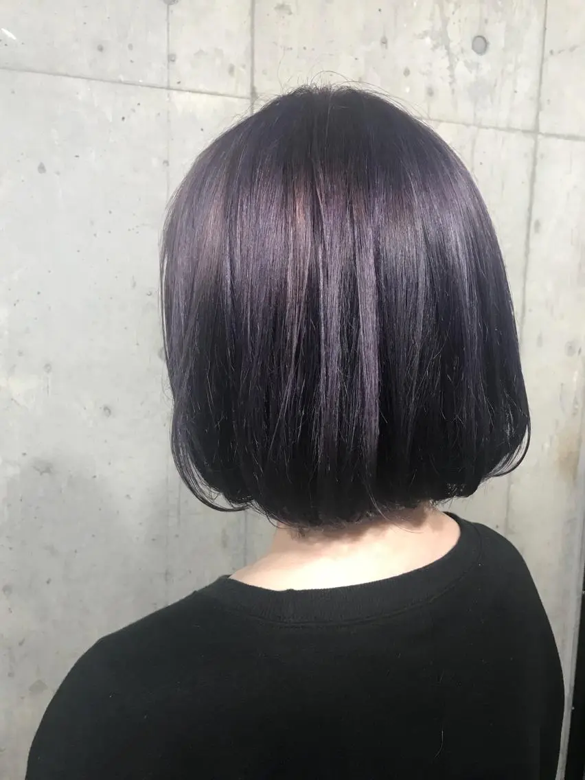 ショート カラー パーマ ヘアアレンジ メンズ キッズ ネイル マツエク・マツパ パープルカラー パープル サロンドミルク 原宿のヘアスタイル