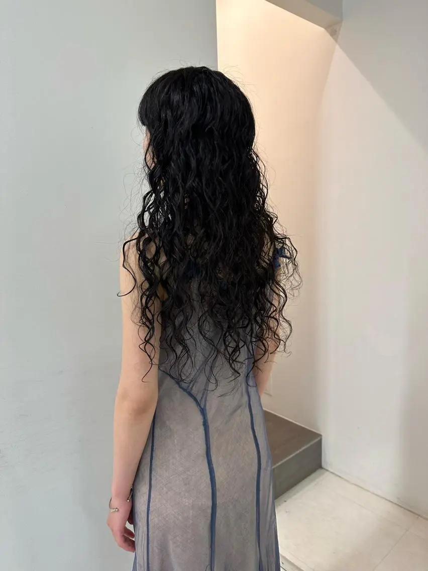 ロング カラー パーマ キッズ カット パーマ トリートメント オトナヘア🌸 harukaのヘアスタイル