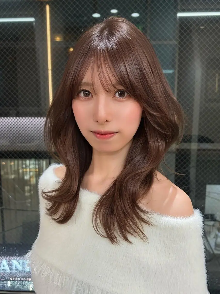ミディアム ショートボブ ボブ ヨシンモリ 韓国風ヘア レイヤーカット レイヤー/髪質改善 /Senne竹下のヘアスタイル