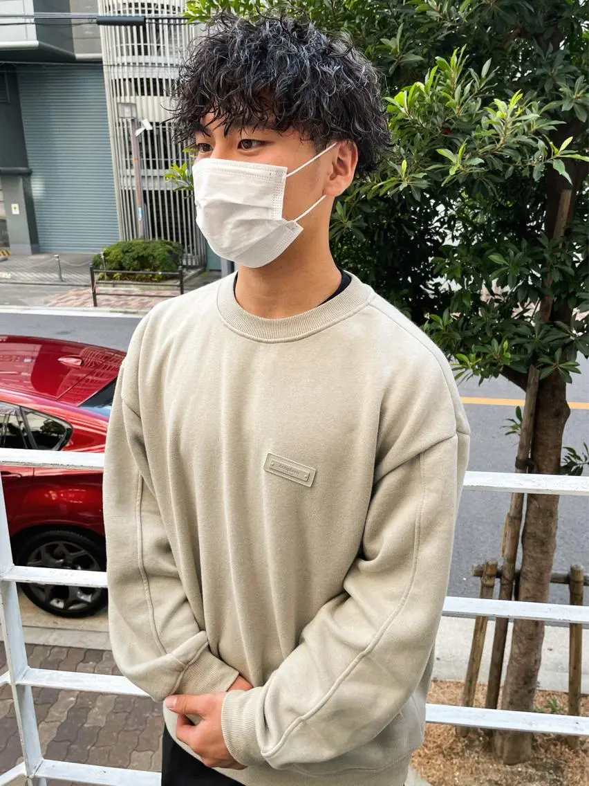 ショート カット パーマ メンズ特化美容師 ハスイルイのヘアスタイル