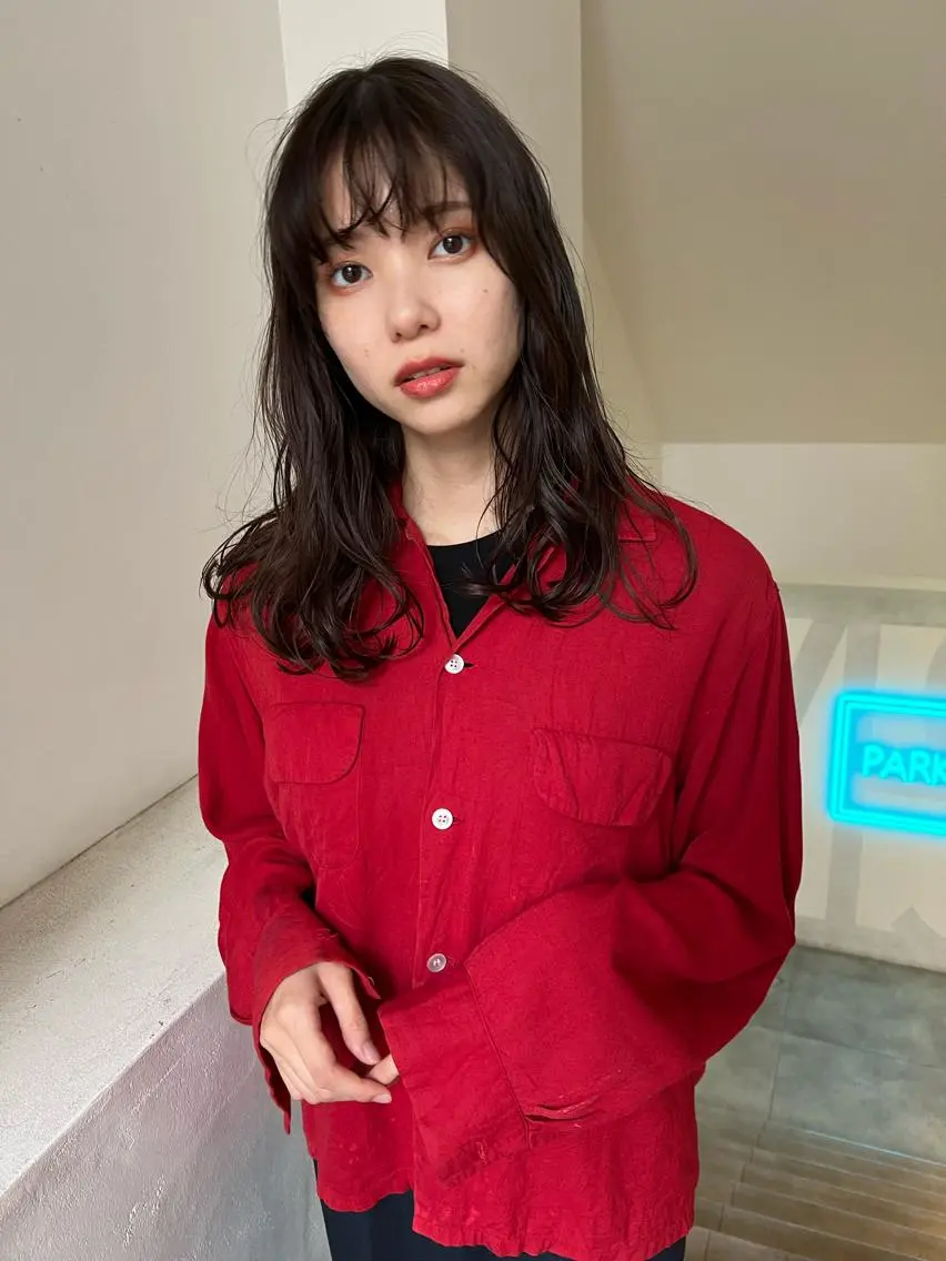 ロング カラー 髪質改善 トリートメント 顔周りカット/透明感 カラー✂️MEIのヘアスタイル